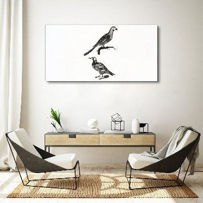 Tablou canvas Păsări pe o ramură