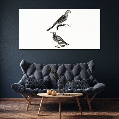 Tablou canvas Păsări pe o ramură