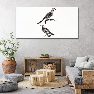 Tablou canvas Păsări pe o ramură