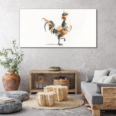 Tablou canvas Cocoș în acuarelă