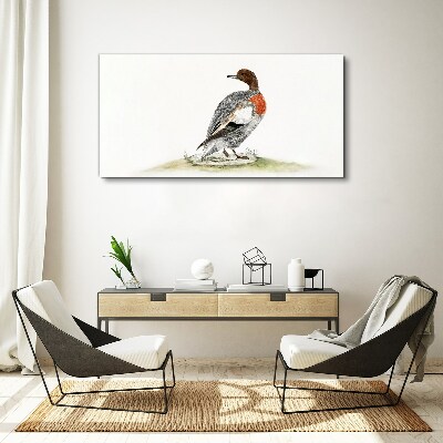Tablou canvas Rață pe fond natural