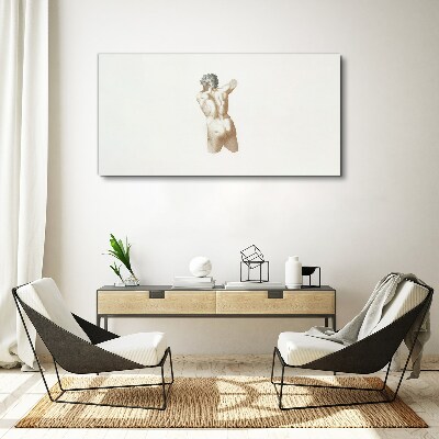 Tablou canvas Nudul unui bărbat cu păr