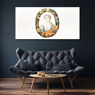 Tablou canvas Portret într-o ramă de flori