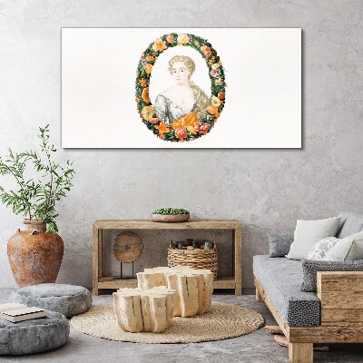 Tablou canvas Portret într-o ramă de flori