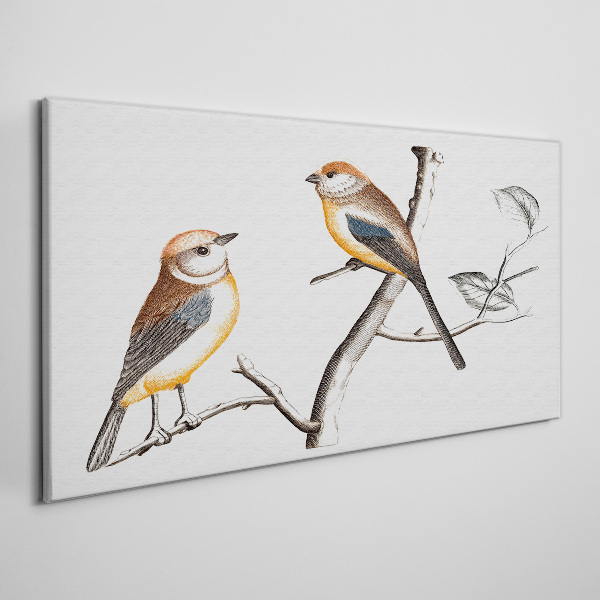 Tablou canvas Păsări pe o ramură