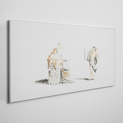 Tablou canvas Dialog între înțelepți