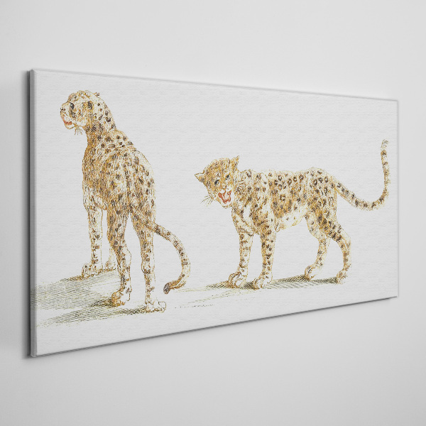 Tablou canvas Leoparzi în mișcare
