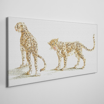 Tablou canvas Leoparzi în mișcare