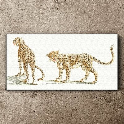 Tablou canvas Leoparzi în mișcare