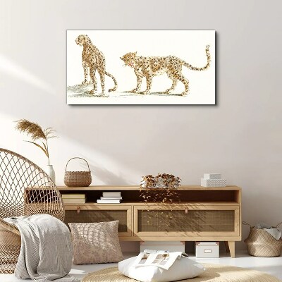 Tablou canvas Leoparzi în mișcare