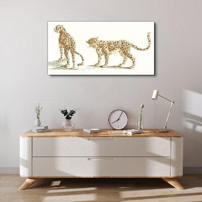 Tablou canvas Leoparzi în mișcare