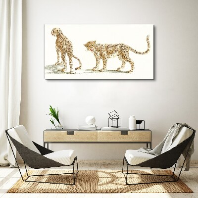 Tablou canvas Leoparzi în mișcare