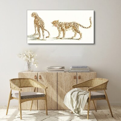 Tablou canvas Leoparzi în mișcare
