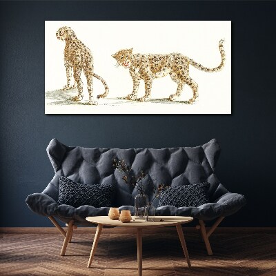 Tablou canvas Leoparzi în mișcare