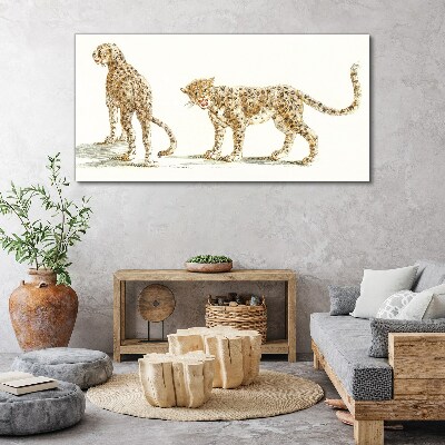 Tablou canvas Leoparzi în mișcare