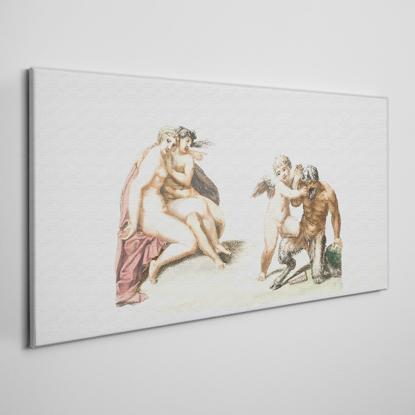 Tablou canvas O întâlnire mitologică în strălucirea iubirii
