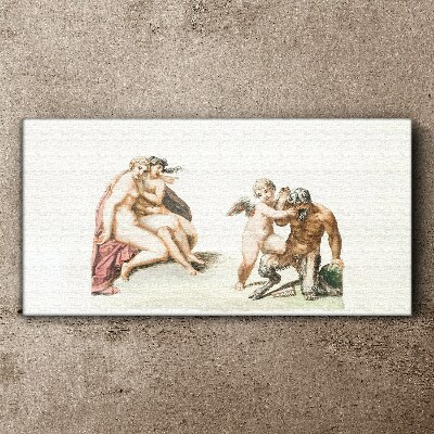 Tablou canvas O întâlnire mitologică în strălucirea iubirii