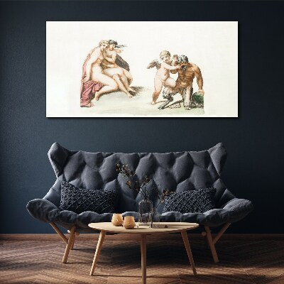 Tablou canvas O întâlnire mitologică în strălucirea iubirii