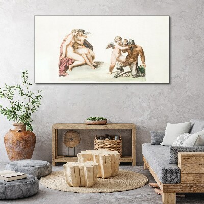 Tablou canvas O întâlnire mitologică în strălucirea iubirii