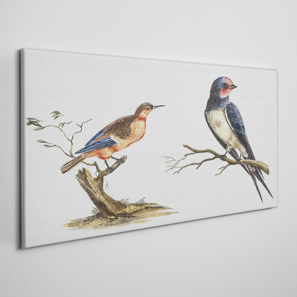 Tablou canvas Păsări pe o ramură