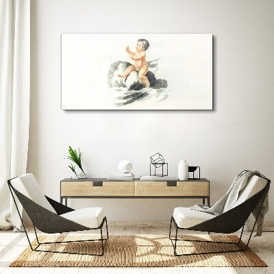 Tablou canvas Bucurie copilărească pe un nor