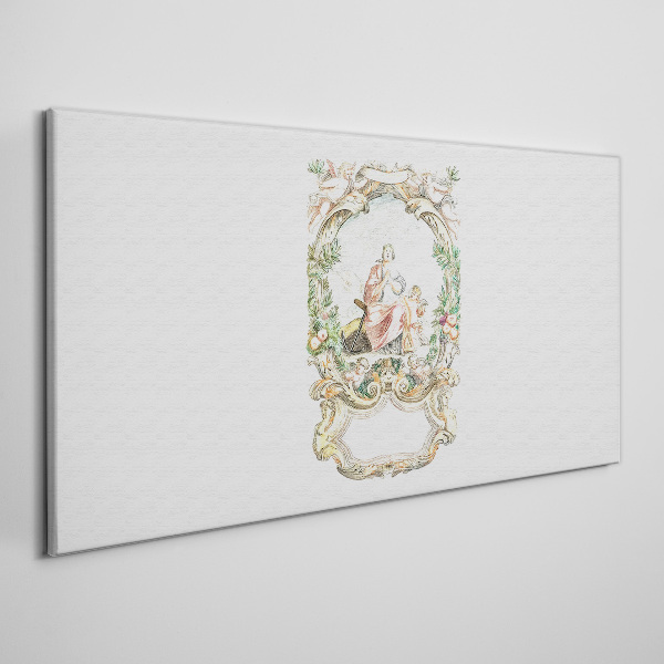 Tablou canvas Scenă romantică într-un cadru decorativ