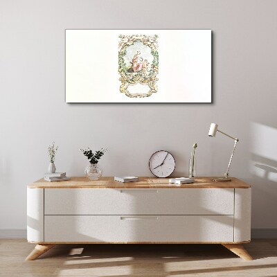 Tablou canvas Scenă romantică într-un cadru decorativ