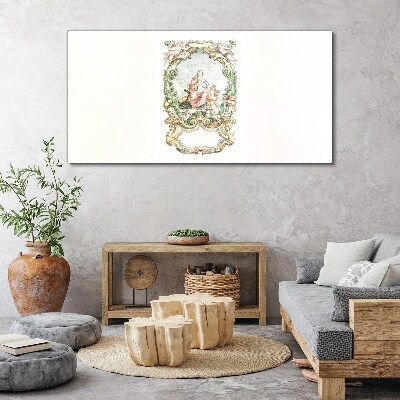 Tablou canvas Scenă romantică într-un cadru decorativ