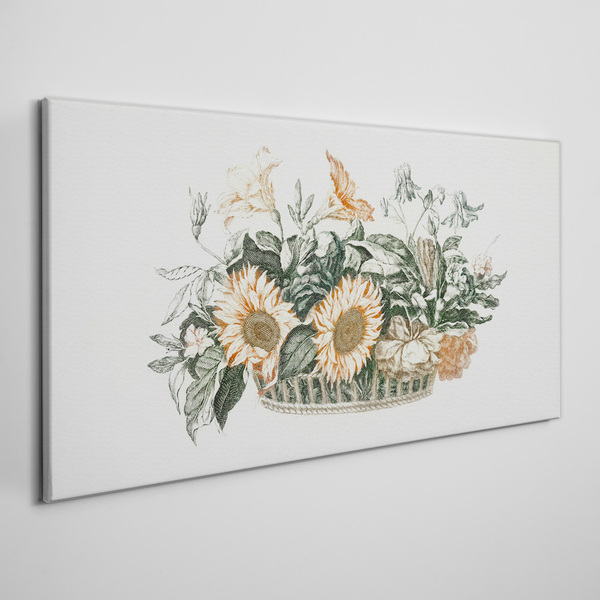 Tablou canvas Buchet de flori într-un coș