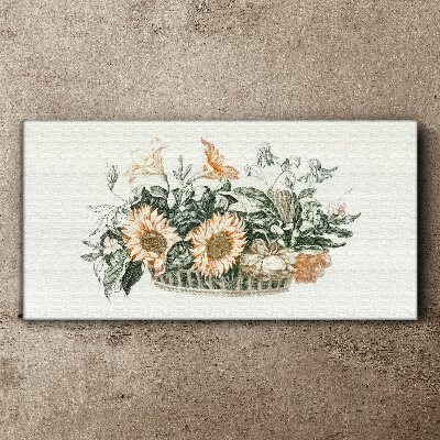 Tablou canvas Buchet de flori într-un coș