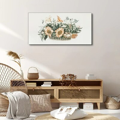 Tablou canvas Buchet de flori într-un coș