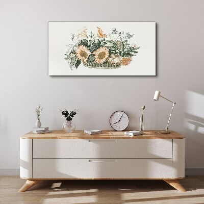 Tablou canvas Buchet de flori într-un coș