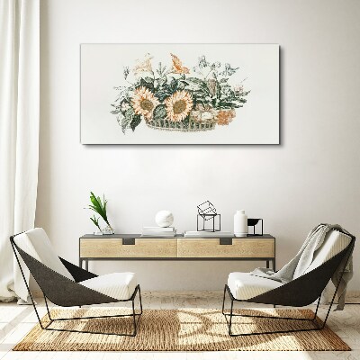 Tablou canvas Buchet de flori într-un coș