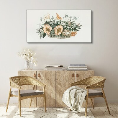 Tablou canvas Buchet de flori într-un coș