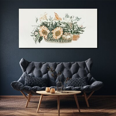 Tablou canvas Buchet de flori într-un coș
