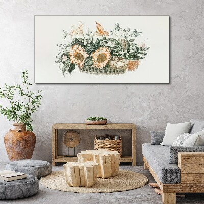 Tablou canvas Buchet de flori într-un coș