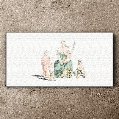Tablou canvas Familie în nuanțe pastelate