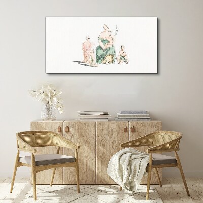 Tablou canvas Familie în nuanțe pastelate