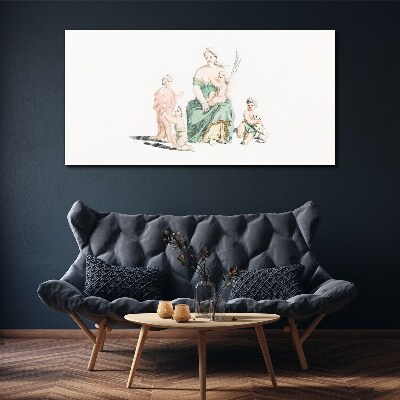 Tablou canvas Familie în nuanțe pastelate