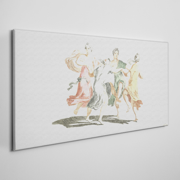 Tablou canvas Figurine dansante în culori pastelate