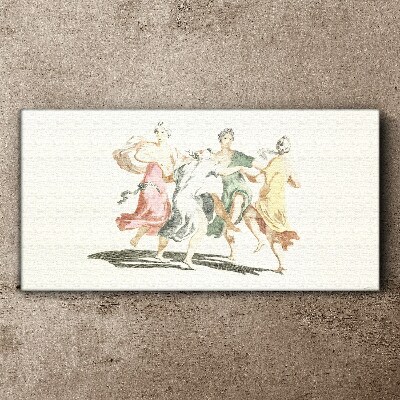 Tablou canvas Figurine dansante în culori pastelate