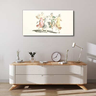 Tablou canvas Figurine dansante în culori pastelate