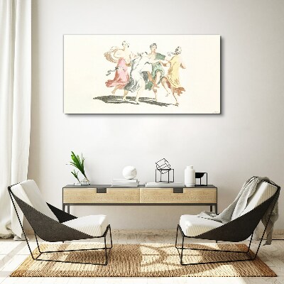 Tablou canvas Figurine dansante în culori pastelate