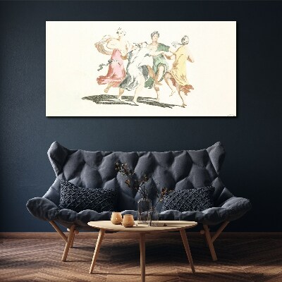 Tablou canvas Figurine dansante în culori pastelate