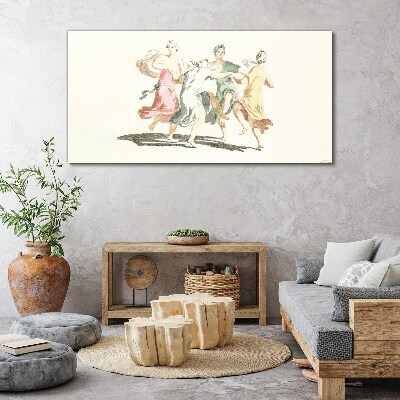 Tablou canvas Figurine dansante în culori pastelate