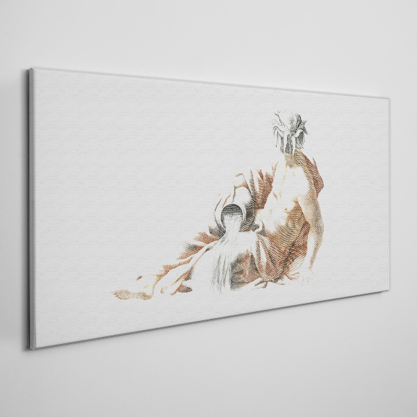 Tablou canvas Om mitologic cu ulcior