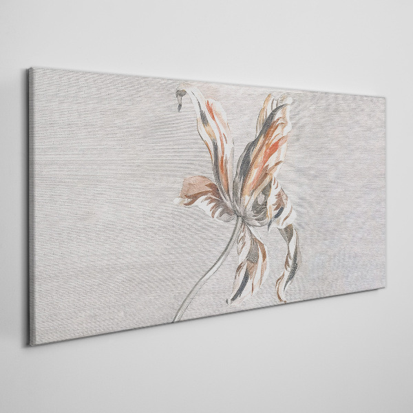 Tablou canvas O floare delicată pe un fundal gri