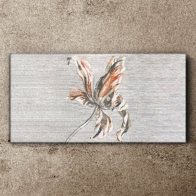 Tablou canvas O floare delicată pe un fundal gri