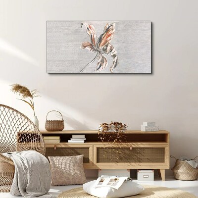 Tablou canvas O floare delicată pe un fundal gri