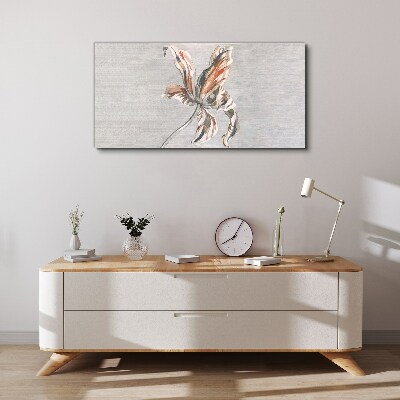 Tablou canvas O floare delicată pe un fundal gri